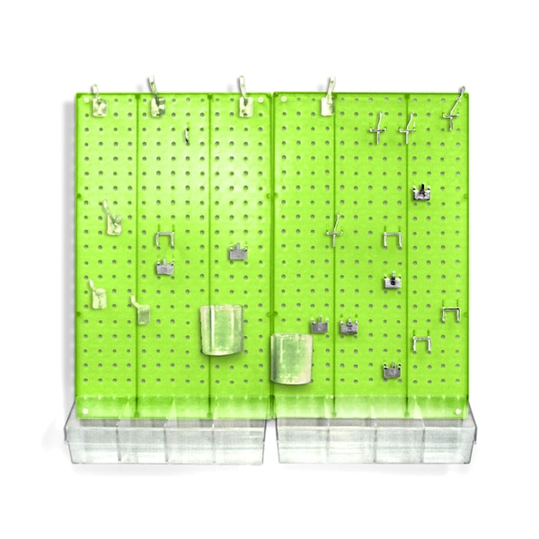 Azar Displays 70-Piece Pegboard Organizer Kit (2- 13.5" x 22") 900945-GRE - main
